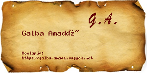 Galba Amadé névjegykártya
